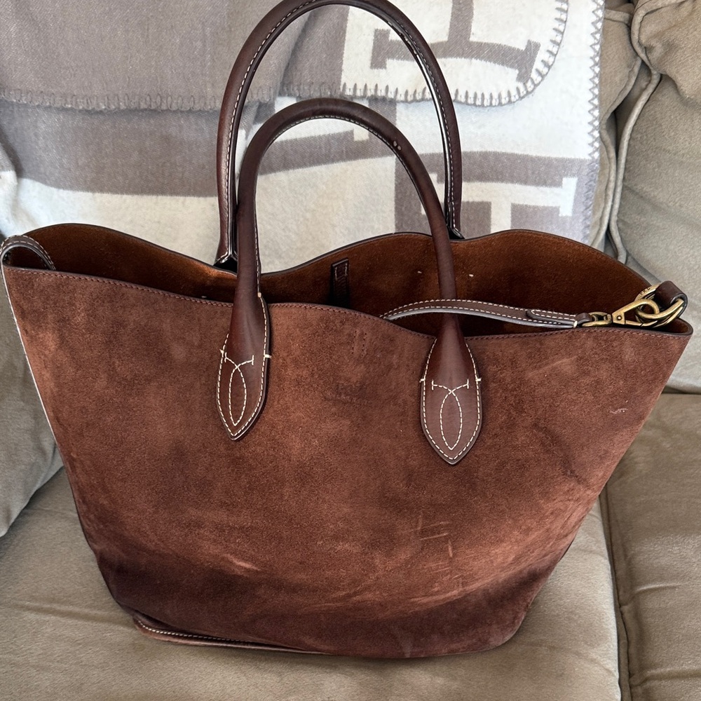 Ralph Lauren Suede Bellport Tote